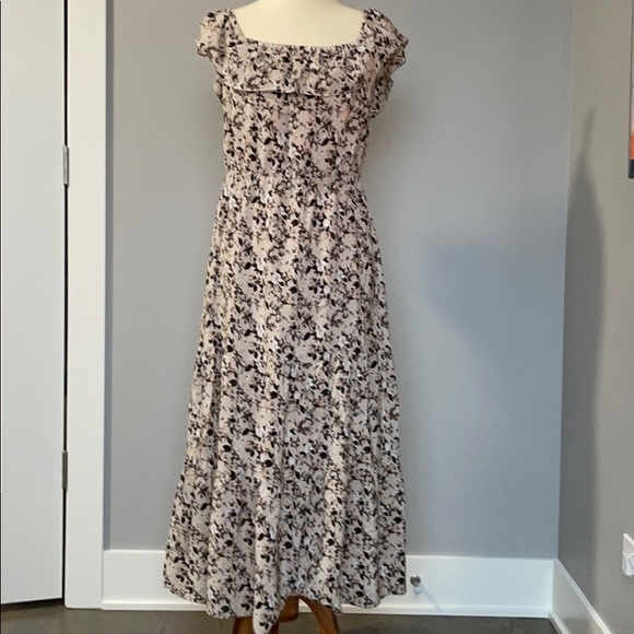 Club Monaco Hamisi Off-the-Shoulder Silk Dress - Picture 1 of 5
